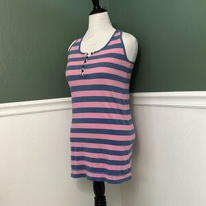 Xhilaration Pink and Blue Fitted Sleeveless Sleepwear Size M